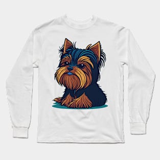 Yorkshire Terrier Portrait Long Sleeve T-Shirt